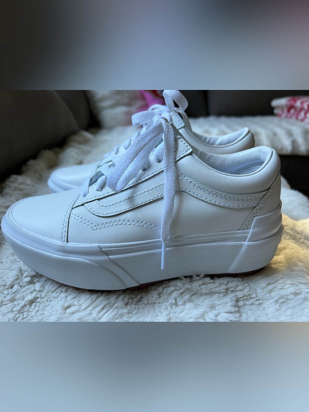 Vans Leather Old Skool Stacked Platform women's size 5 - Picture 6 of 14